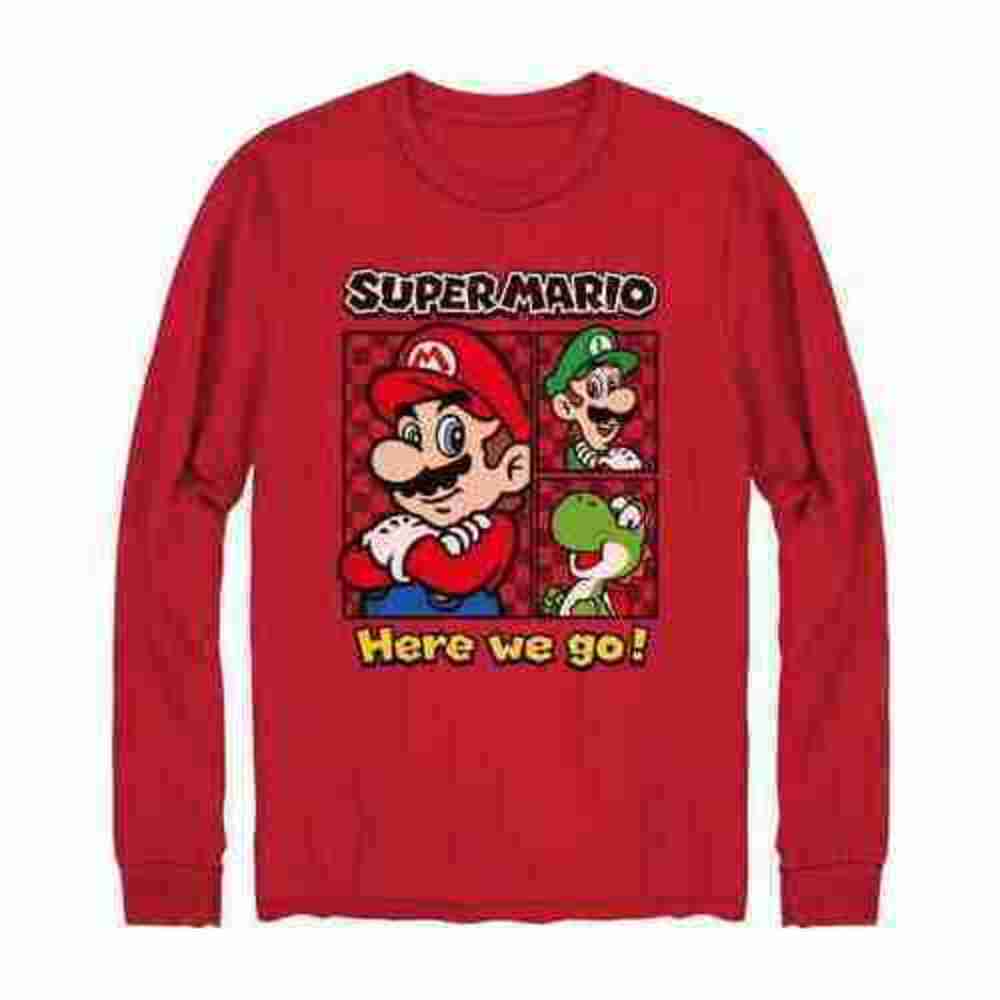 Mario Bros. Long Sleeves Graphic T-shirt